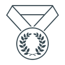 medal, Best, Awards, laurel, award, Achievement, winner Black icon