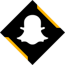 media, Snapchat, Social, online Black icon