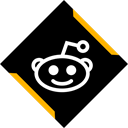 Reddit, online, Social, media Black icon