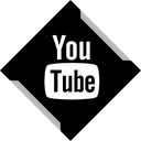 online, youtube, Social, media Black icon