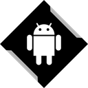 media, Social, online, Android Black icon