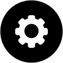 config, setup, Basic, configuration, settings, thiago pontes Black icon