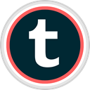 Tumblr, online, Social, media Black icon