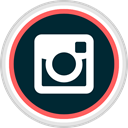 Social, online, media, Instagram Black icon