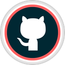 media, Social, online, Github Black icon