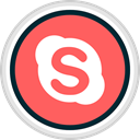 Social, share, Skype, media Tomato icon