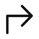 subdirectory arrow, right, subdirectoryarrowupright, Arrow, subdirectory Black icon