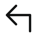 subdirectory, Left, subdirectory arrow, Arrow, subdirectoryarrowupleft Black icon