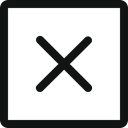delete, square, Close, remove, cancel, closecancelsquare, cross Black icon