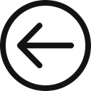 arrow circle, Arrow left, arrowleftcircle, Arrow, left icon Black icon