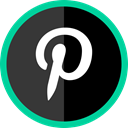 Logo, pinterest, media, Social, online DarkSlateGray icon