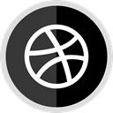 dribbble, media, online, Logo, Social DarkSlateGray icon