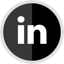 media, Linkedin, Logo, online, Social DarkSlateGray icon