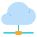 storage, Cloud, Advantage, network, Data, Server PowderBlue icon
