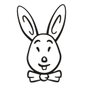 easter, Celebration, Carrot, Animal, rabbit, head, happy Black icon