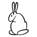easter, rabbit, food, Carrot, Animal, Bunny, pet Black icon