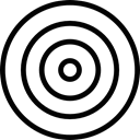 Circular, Circles, Circle, Target, targeting, Shooting Target, weapons Black icon