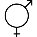 Masculine, woman, Female, Feminine, Man, male, signs Black icon