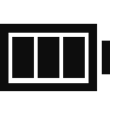full battery, Full, Battery, battery status Black icon