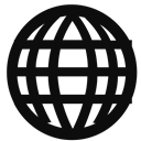 net, globe, world Black icon