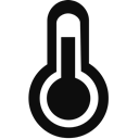 thermometer, temperature, thermo，thermometers，temperature Black icon