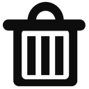 Trash, Garbage, rubbish Black icon