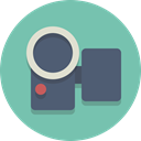 video camera, camcorder MediumAquamarine icon