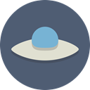 Ufo, spacecraft, spaceship DimGray icon