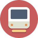 Locomotive, train, transit, transportation, Subway IndianRed icon