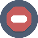 stop, remove, Block DimGray icon
