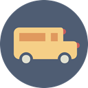transportation, Bus, school bus DimGray icon