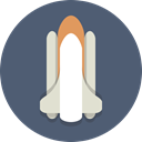 Rocket, spaceshuttle, spaceship DimGray icon