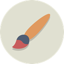 paint, paint brush, Brush Gainsboro icon