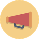 bullhorn, megaphone Khaki icon