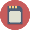 Memory card, Sim card IndianRed icon