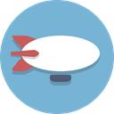 Blimp, zeppelin SkyBlue icon