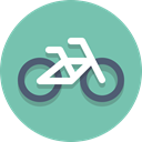 Bike, Bicycle MediumAquamarine icon