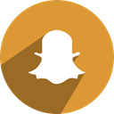 Snapchat, Social, media, free, network Goldenrod icon