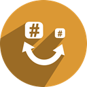 #, feem, smile, Compare, comparison Goldenrod icon