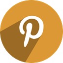 free, pinterest, Social, network, media Goldenrod icon