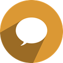 network, messages, ios, free, media, Social Goldenrod icon