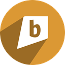 kite, Brightkite, B, Bright Goldenrod icon