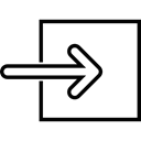 square, right arrow, interface, Squares, right arrows, Access Black icon