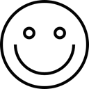 happy, Face, smile, expression, Emotion, smiling, interface Black icon