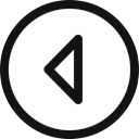 Circle, Left, Arrow, Arrow left, stroke arrow Black icon