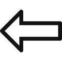 Left, Arrow, stroke, border, stroke arrow, Arrow left, stroke arrow left Black icon