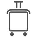 Airport, trip, weekends, baggage, travelling, luggage, journey Black icon