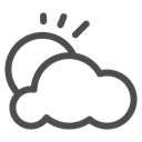 tropics, weather, Sunshine, summer, sky, sun, Cloud Black icon