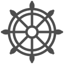 sea, helm, ship, Boat, trip, ocean, journey DarkSlateGray icon
