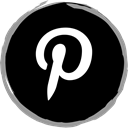 Social, media, pinterest, Logo Black icon